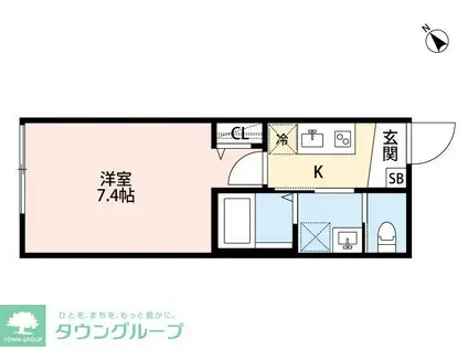 K1 APARTMENTS(1K/3階)の間取り写真
