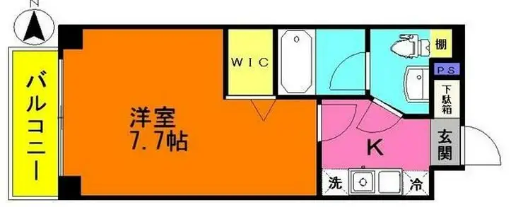 アクシーズグランデ高鼻町 5階階 間取り