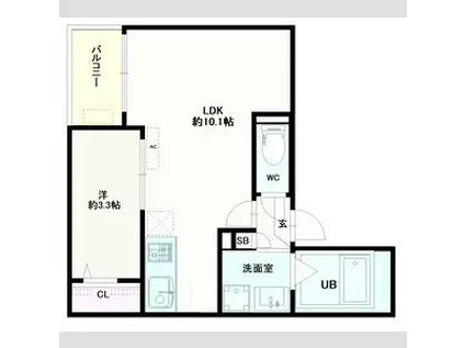 JACK ODAKAVI(1LDK/1階)の間取り写真