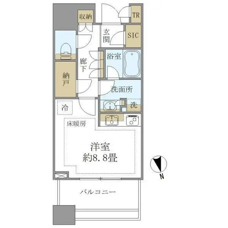 白金 ザ・スカイ 7階階 間取り