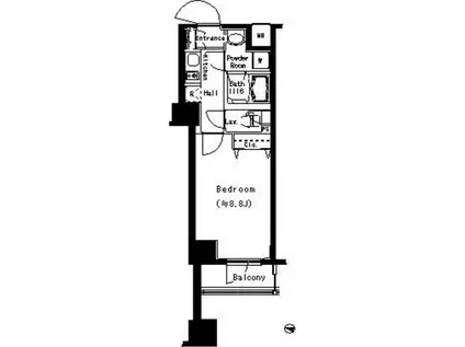 パークアクシス板橋本町(1K/4階)の間取り写真