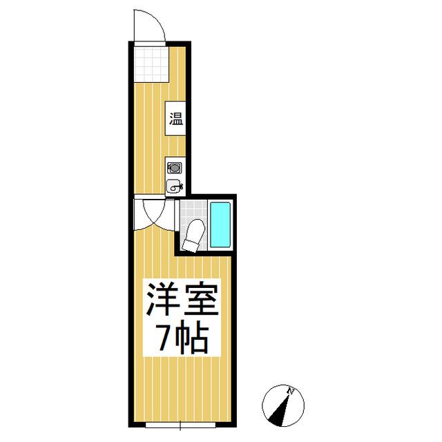 コーポ泉平(1K/2階)の間取り写真