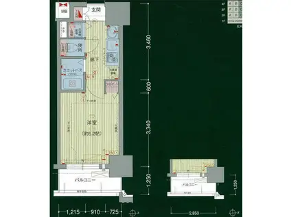 プレサンスSAKAE白川公園(1K/6階)の間取り写真