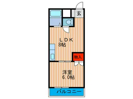サンロイヤル柴島II(1LDK/3階)の間取り写真