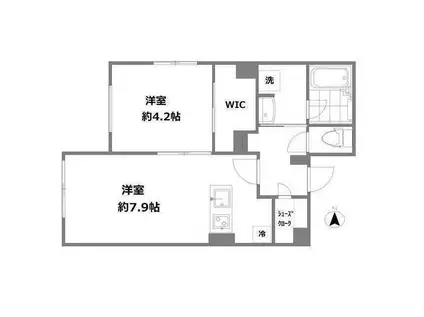 EDIT三軒茶屋(1LDK/3階)の間取り写真