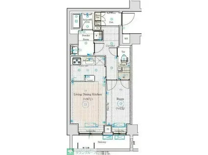 ブライズフォルム墨田(1LDK/4階)の間取り写真