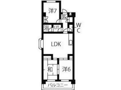 サンヒルズ極楽(3LDK/3階)の間取り写真