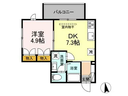 LUCIR SHIROKANEDAI(1DK/3階)の間取り写真