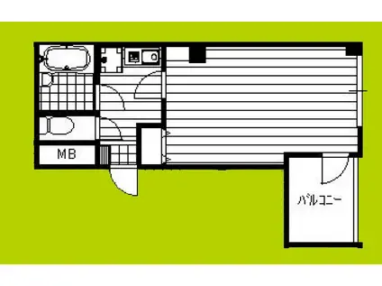パラドール弁天(1K/5階)の間取り写真