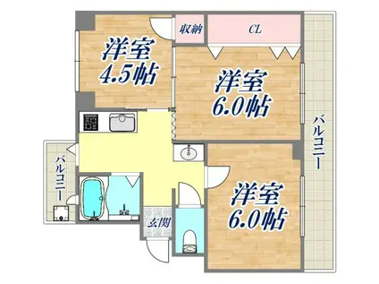 レオーネマンション(3K/3階)の間取り写真