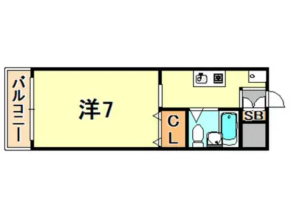 シンプルライフ鶯町(1K/2階)の間取り写真