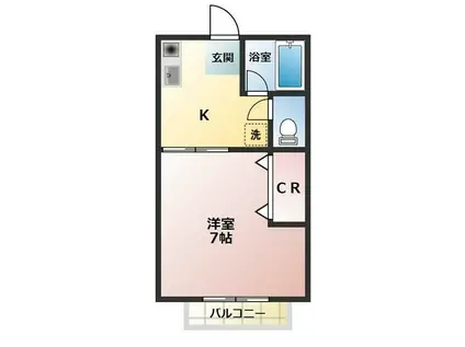 ザイライハウス(1K/1階)の間取り写真