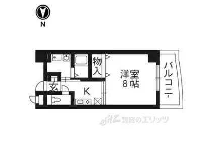 サンリットTK(1K/6階)の間取り写真