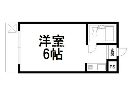 第12長栄セントラルシティーハイツ(1K/2階)の間取り写真