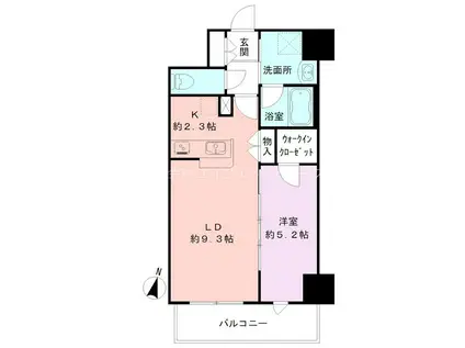 S-FORT新潟駅前(1LDK/11階)の間取り写真