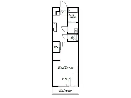 リブリ・マロングラッセ(1K/2階)の間取り写真