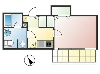 88.SHINAGAWA(1K/2階)の間取り写真