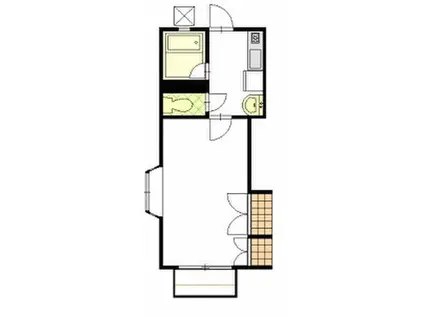 カメリヤハイツ(1K/2階)の間取り写真