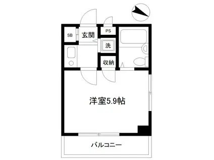 ドミトリーゴコー(1K/2階)の間取り写真