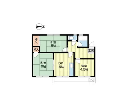 エスポワールTAJIRI(3DK/1階)の間取り写真