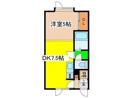 メゾンシャリテ(1DK/1階)の間取り写真