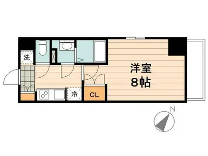 フィールドヒルズ門前仲町(1K/6階)の間取り写真