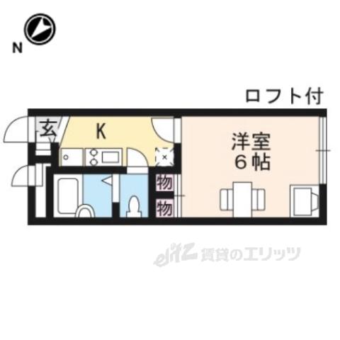 レオパレス日新大津(1K/2階)の間取り写真