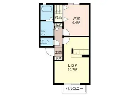 シャーメゾン大道A(1LDK/1階)の間取り写真