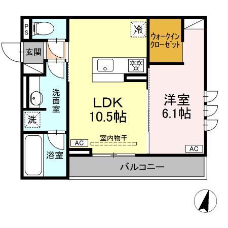 サン グレイス(1LDK/2階)の間取り写真
