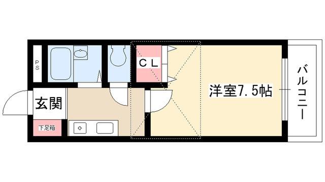 メゾンドパラディ(1K/2階)の間取り写真