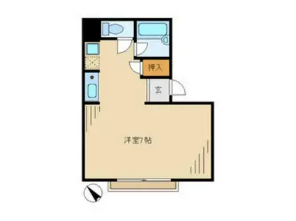 マンションカンナ(1K/2階)の間取り写真