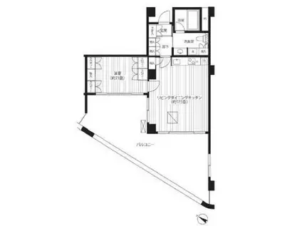 ヒューリック浅草一丁目(1LDK/6階)の間取り写真