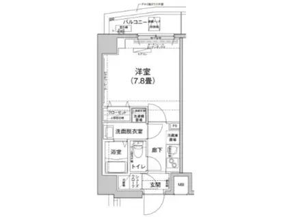 アイル グランデ押上イースト(1K/3階)の間取り写真