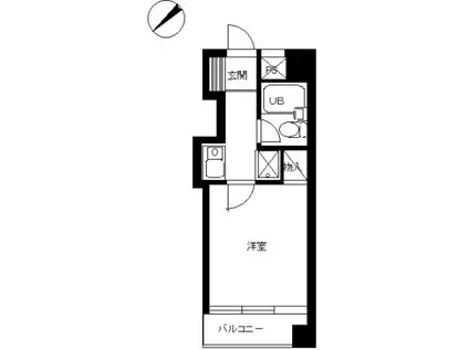 スカイコート登戸(1K/3階)の間取り写真