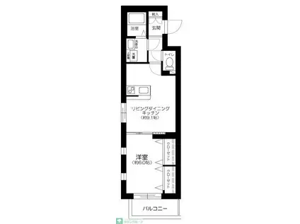 エルミ上落合(1LDK/2階)の間取り写真