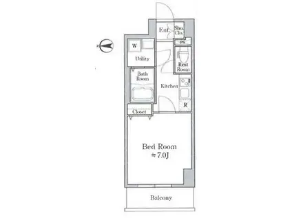 テラス阿佐ヶ谷(1K/5階)の間取り写真