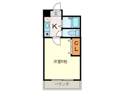 THE4.5L(1K/3階)の間取り写真