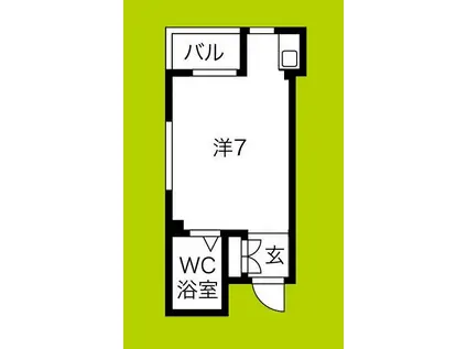 アパートメント港(ワンルーム/4階)の間取り写真