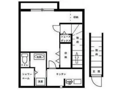 シティステージ南馬込(1K/2階)の間取り写真