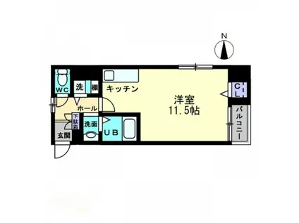 サンシャンテ 西内町(ワンルーム/3階)の間取り写真