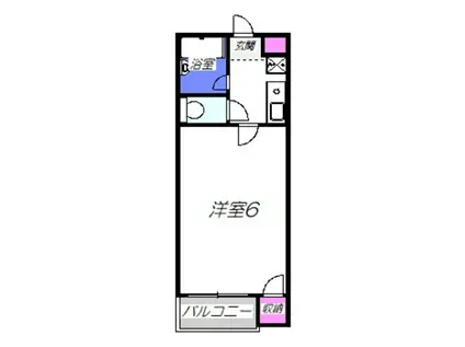 プレアール柳之町(1K/2階)の間取り写真