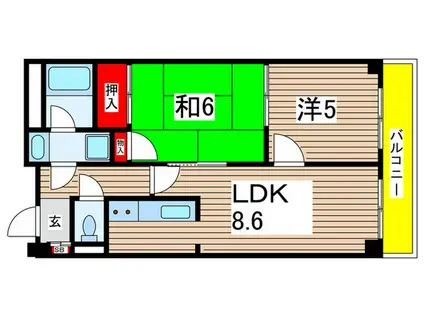 JTA綾瀬(2LDK/7階)の間取り写真