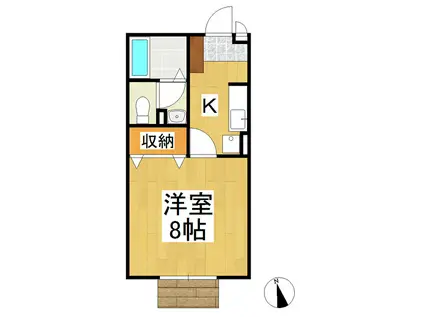 エクセレントタウン・村井 B(1K/1階)の間取り写真