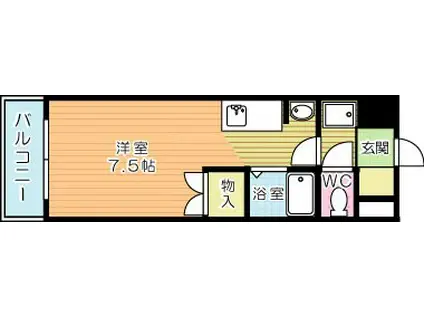 アルテハイム門司駅前(ワンルーム/2階)の間取り写真