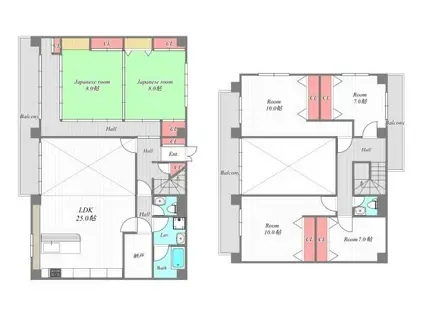 ラフォーレ高井田(6LDK/6階)の間取り写真