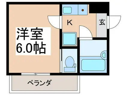 モンテリサイア相模大野(1K/1階)の間取り写真