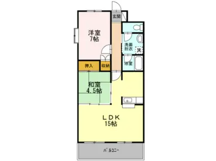 サニーコート暁(2LDK/1階)の間取り写真