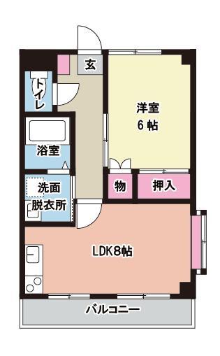 シャルムY・S(1LDK/1階)の間取り写真