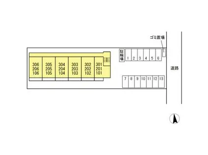 BLESS戸塚弥生台(1LDK/1階)の間取り写真