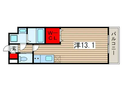 LUCRAS(ワンルーム/2階)の間取り写真
